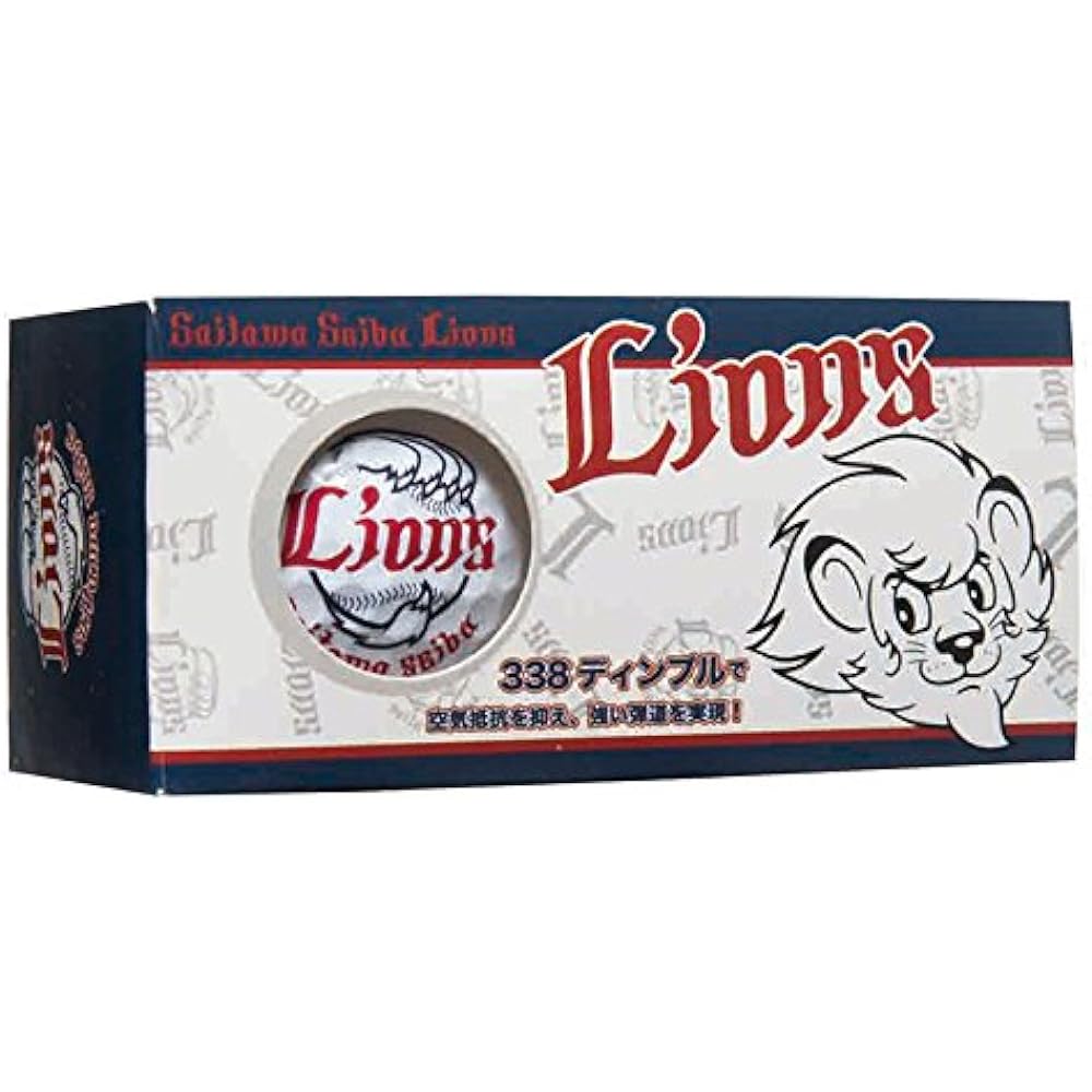 LEZAX Golf Ball Saitama Seibu Lions Golf Ball 6 Pieces SLBA-7757 White