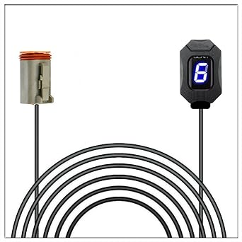 Speed Display Meter Motorcycle Gear Indicator Gear Meter Harley Motorcycle Plug Play EFI Engine ECU Plug Mount 6 Speed 1-6 Level Motorcycle Accessories