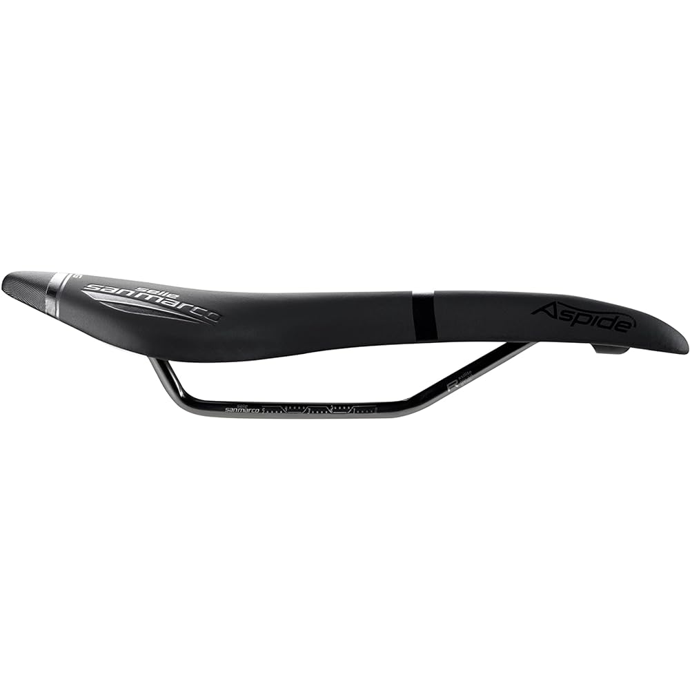 SELLE SAN MARCO Bicycle Saddle Aspide Racing Narrow Wide Black/Size WIDE L2 – W 142 x L 277 mm/ASPIDE Open-Fit Racing Wide 901LW401