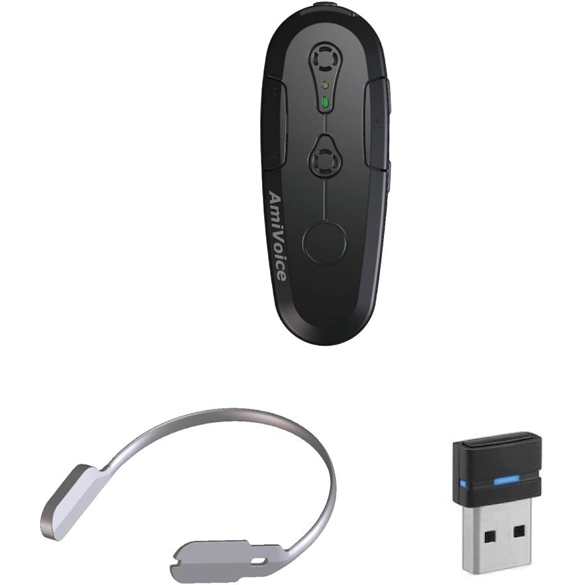 t pack for Windows PC (black) [Perfect for remote work, telework, web conferences, online business negotiations, online classes, and webinars] Bluetooth wearable microphone, noise canceling, specialized for voice recognition and voice dialogue [AmiVoice]