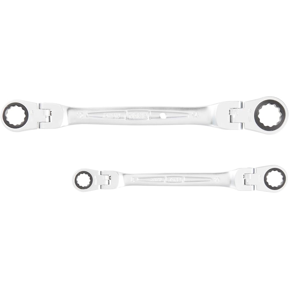 TONE Double Head Ratchet Box Wrench Set RMFW500 Black Contents: 5 items