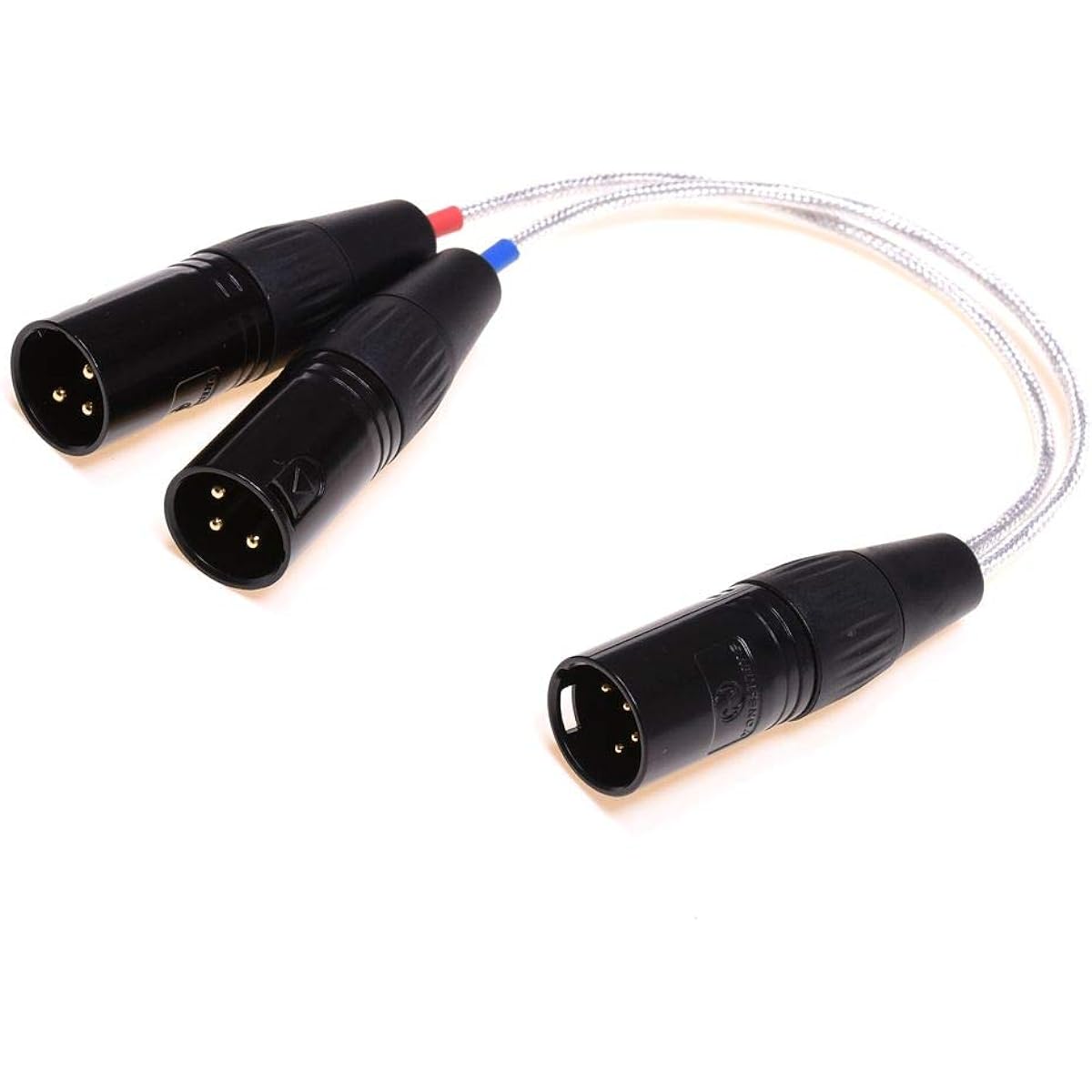 GAGACOCC Dual 3 Pin XLR Male to 4 Pin XLR Male Balanced Audio Headphone Adapter