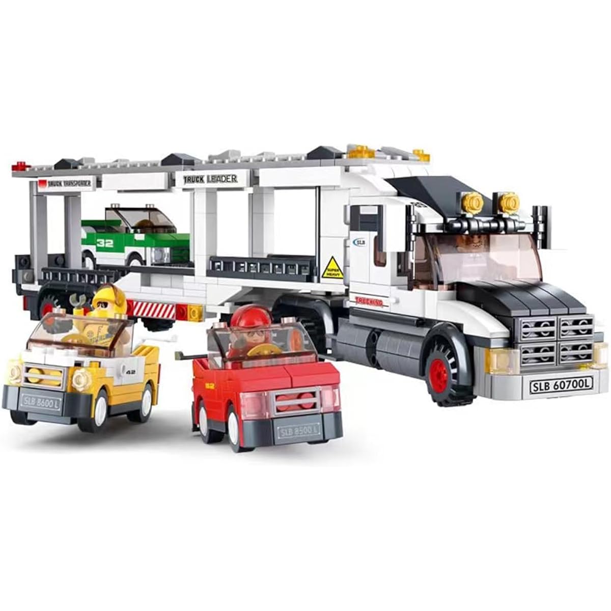 ENHANA Building Blocks Transport Vehicle Trailer Heavy Duty Work Truck Building Set Toy Classic Long Hauler Tractor Trailer for Ages 6+ Kids Teens Adults 638 Pieces