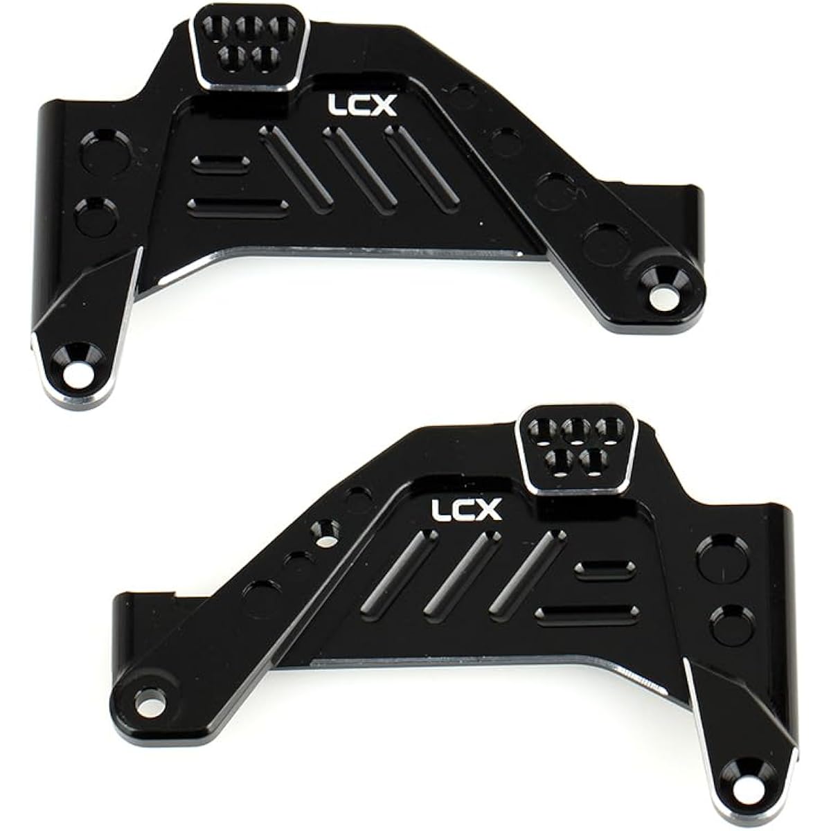 LCX Racing 1/10th RC Crawler Car Aluminum Front Shock Tower Mount Shock Hoop Set Shock Absorber Bracket for Axial SCX10 III SCX10.3 AXI03007 Upgrade Parts Accessories