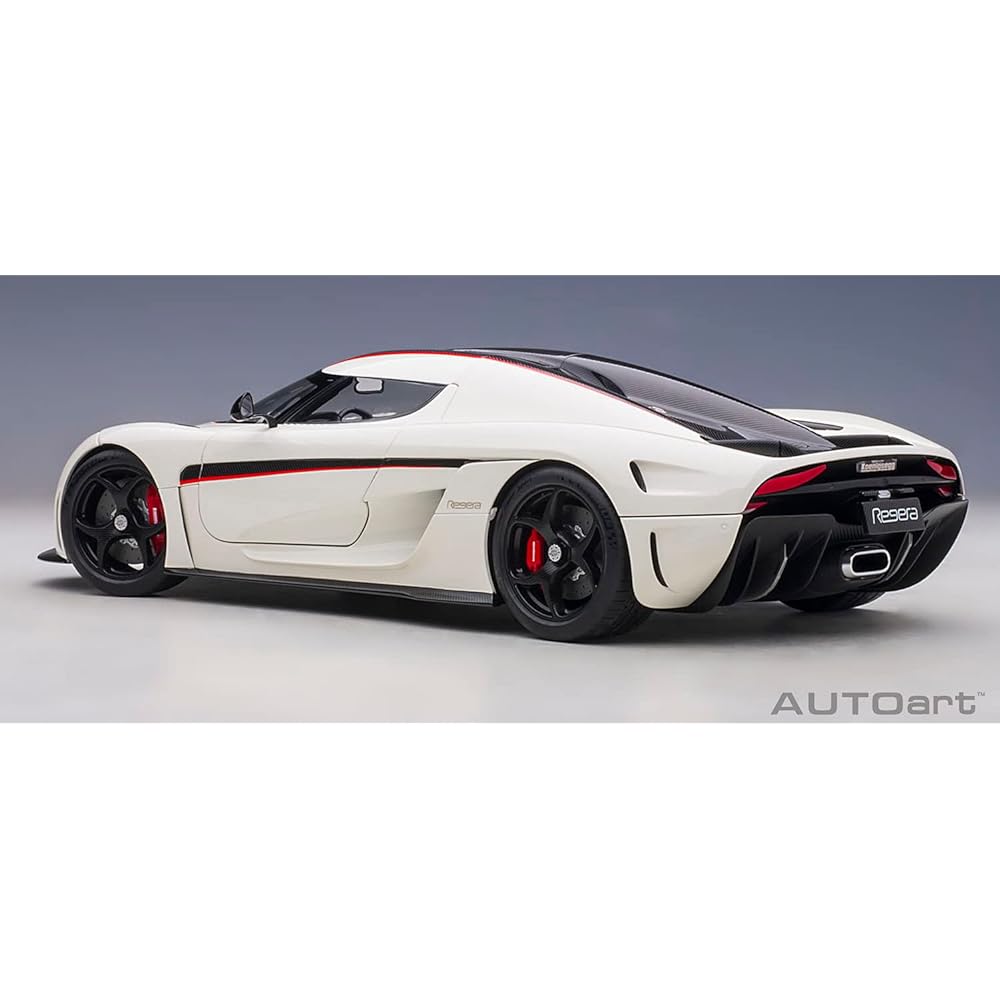 AUTOart 1/18 Koenigsegg Regera White/Carbon Black/Red Finished Product 79027