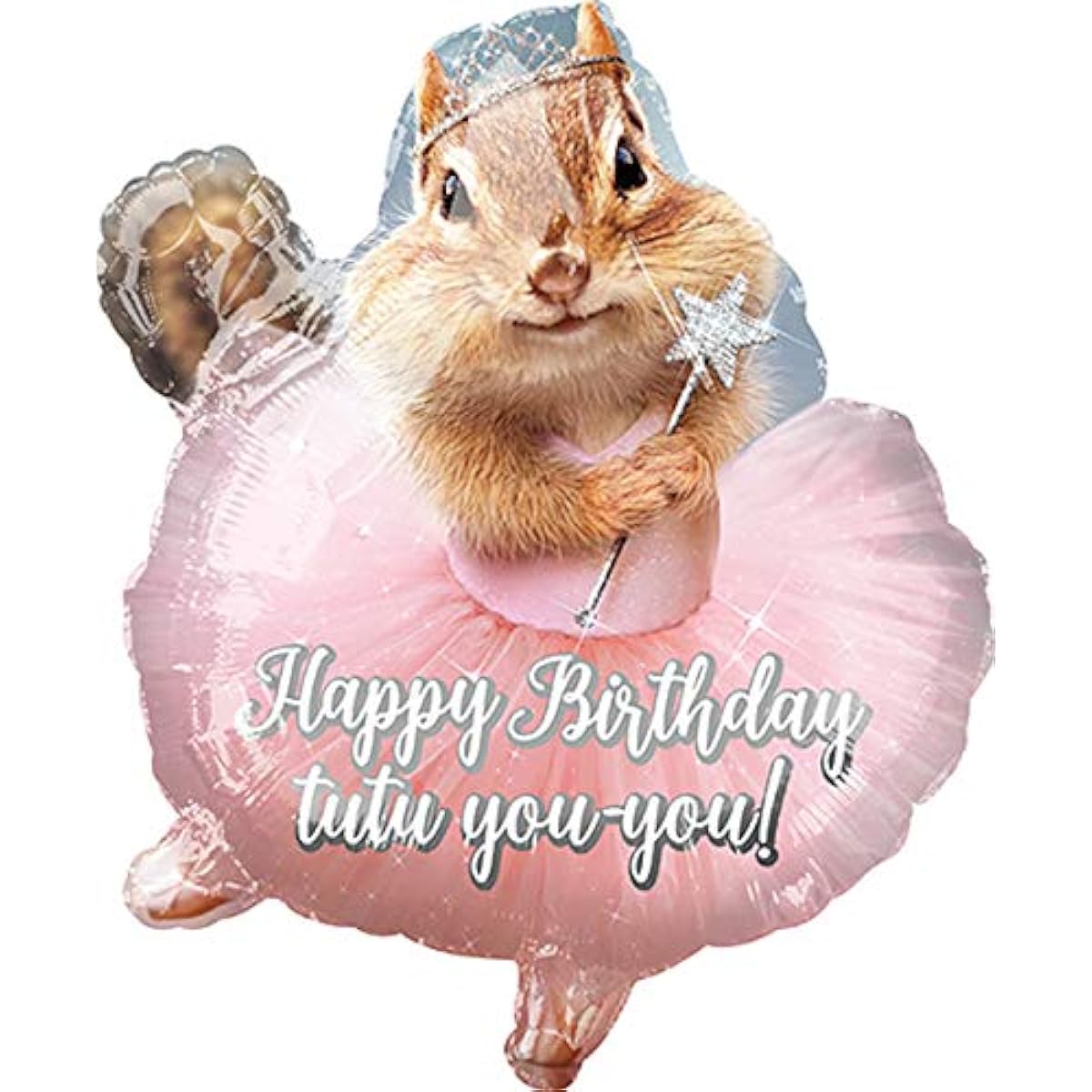 LOONBALLOON 18" Standard Size Birthday Avanti Ballerina Chipmunk Balloons Cartoon Movie Character Balloons for Kids Birthday Theme Party