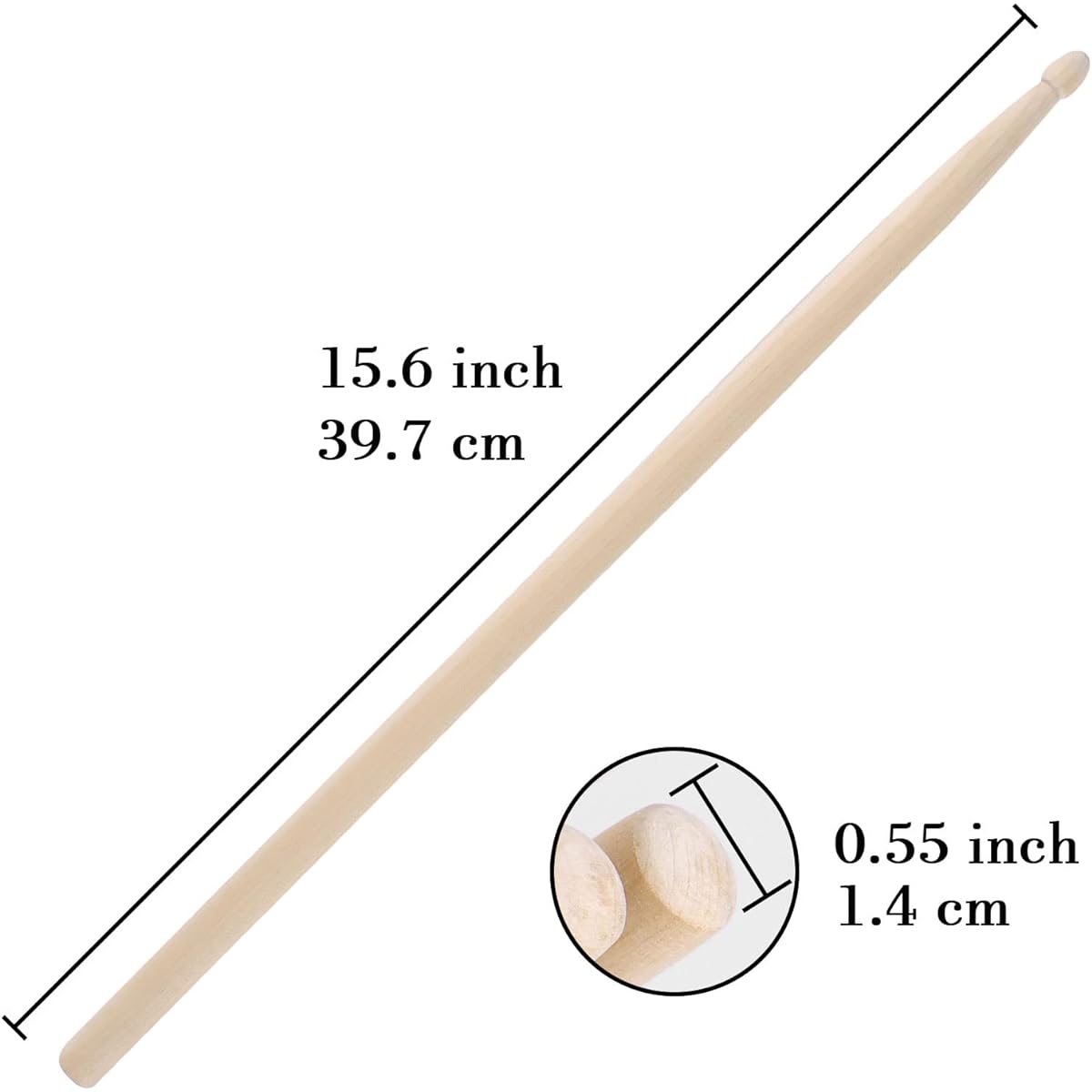 OIETON Drumsticks 12 Pairs 7A Classic Maple Wood Drumsticks Wood Chip Drumsticks for Adults Children Beginners