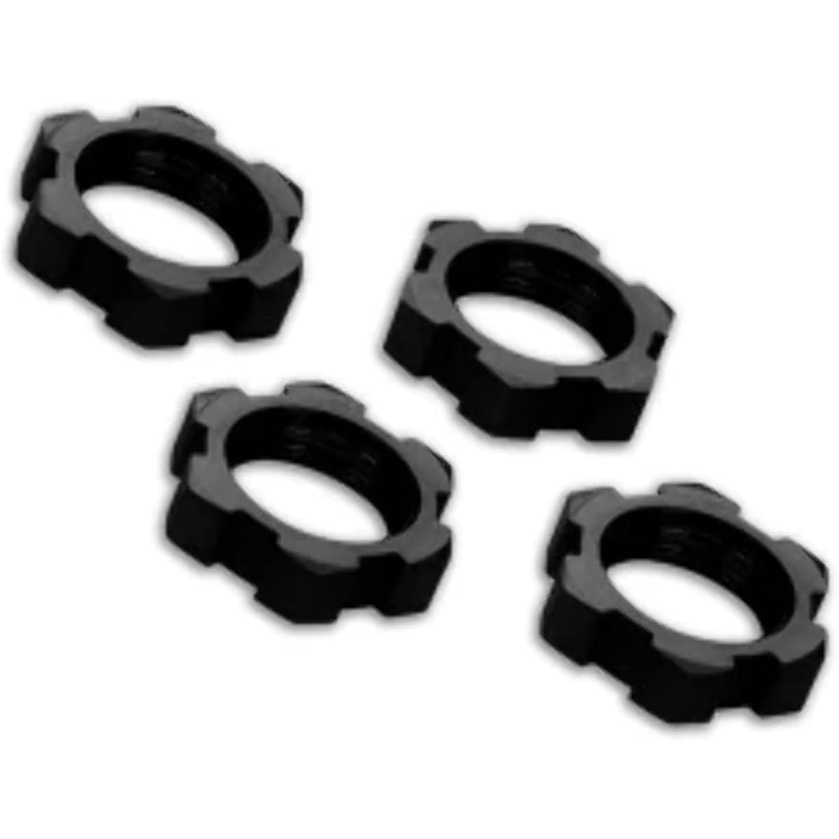 Traxxas TRA7758A Wheel Nut, Splined, 17mm, Serrated (Black Anodized) (4)