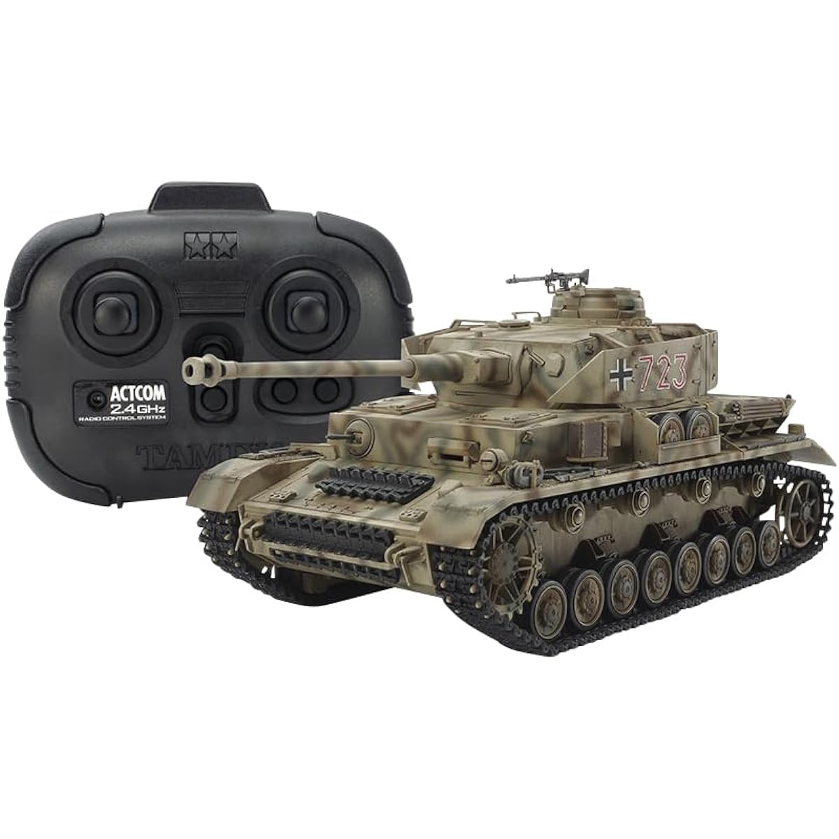 Tamiya 1/35 RC Tank Series No.18 German IV Tank Type J Assembly Kit with Dedicated Radio Control 48218