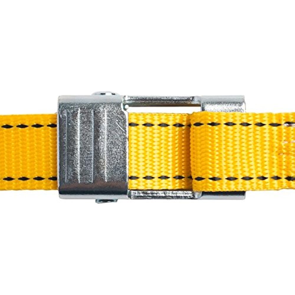 25mm width cam buckle belt endless 2.0m yellow set of 10