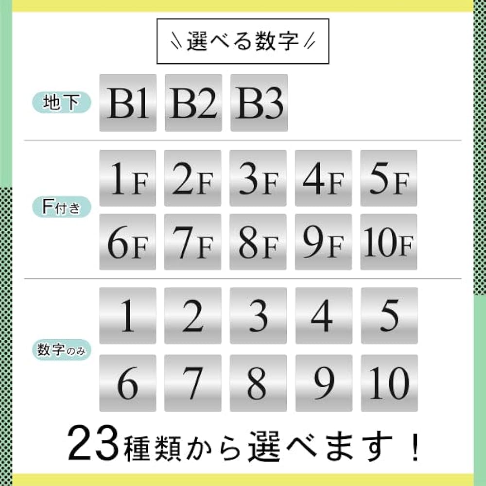 Katachi Lab Floor Number Display Plate 9F Number 9th Floor Stainless Steel Style Silver Outdoor Suitable Seal Type 150 Square Made in Japan