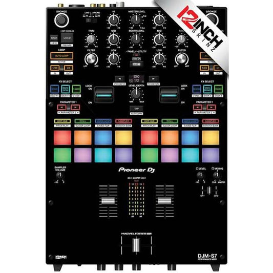 12inch SKINZ/Skin for Pioneer DJM-S7 [Black]