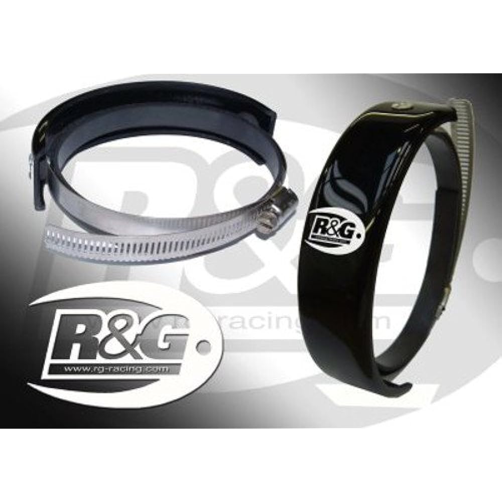 R&G Exhaust Protector Oval Supermoto Style Black RG-EP0005BK