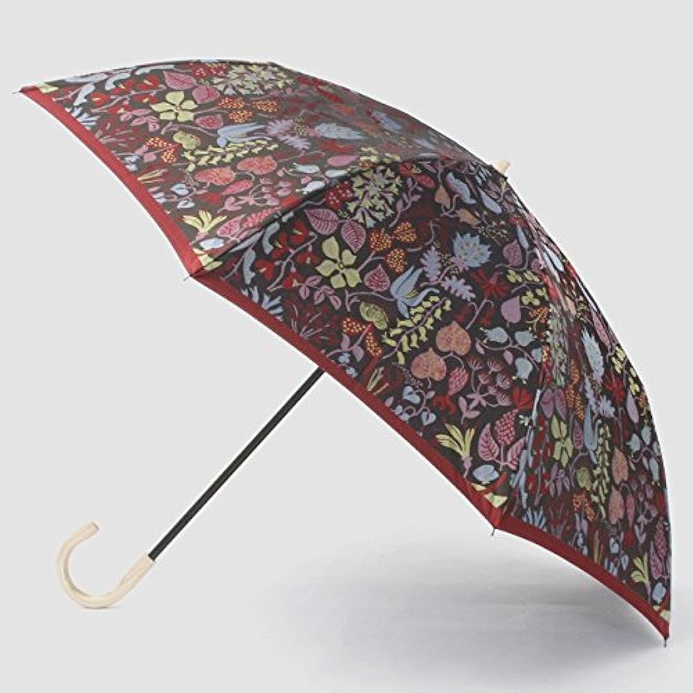 Makita Shoten + Stig Reventri HERBARIUM Women's Folding Umbrella, Scandinavian Design, Luxury Koshu Ori, Made in Japan
