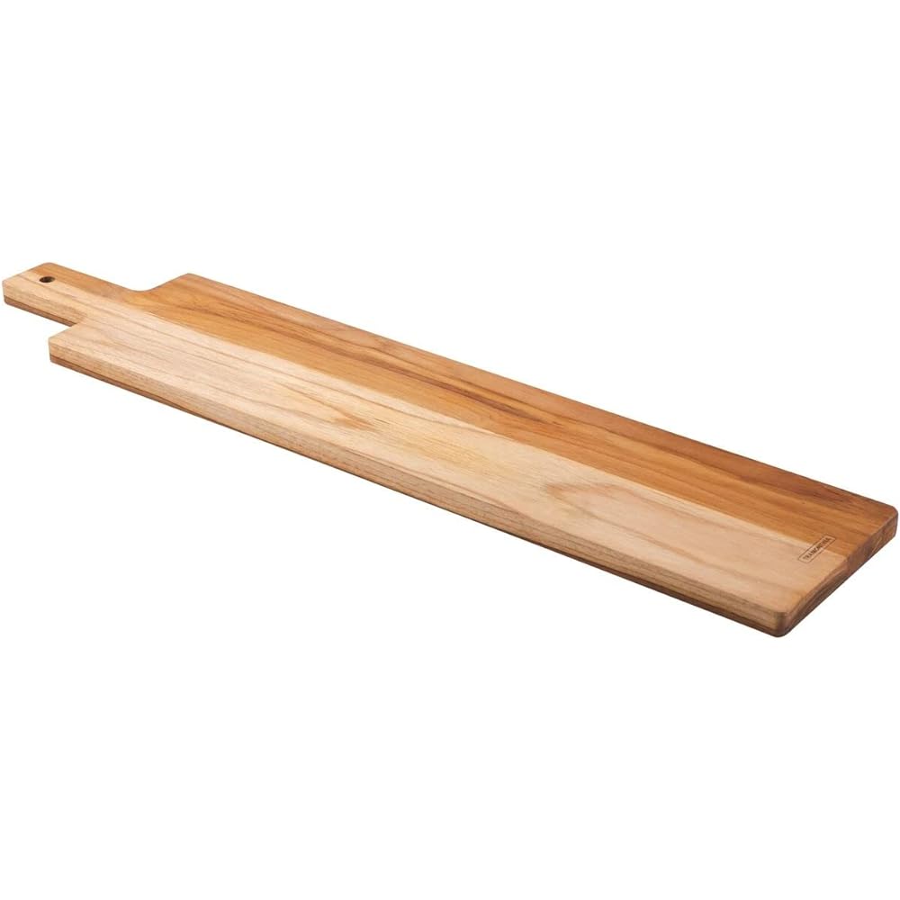 Tramontina Serving Board (Cutting Board) Wooden Cutting Board Barbecue 50cm x 25cm Meat Tray with Handle Lightweight Teak Made in Brazil 13366/051 TRAMONTINA