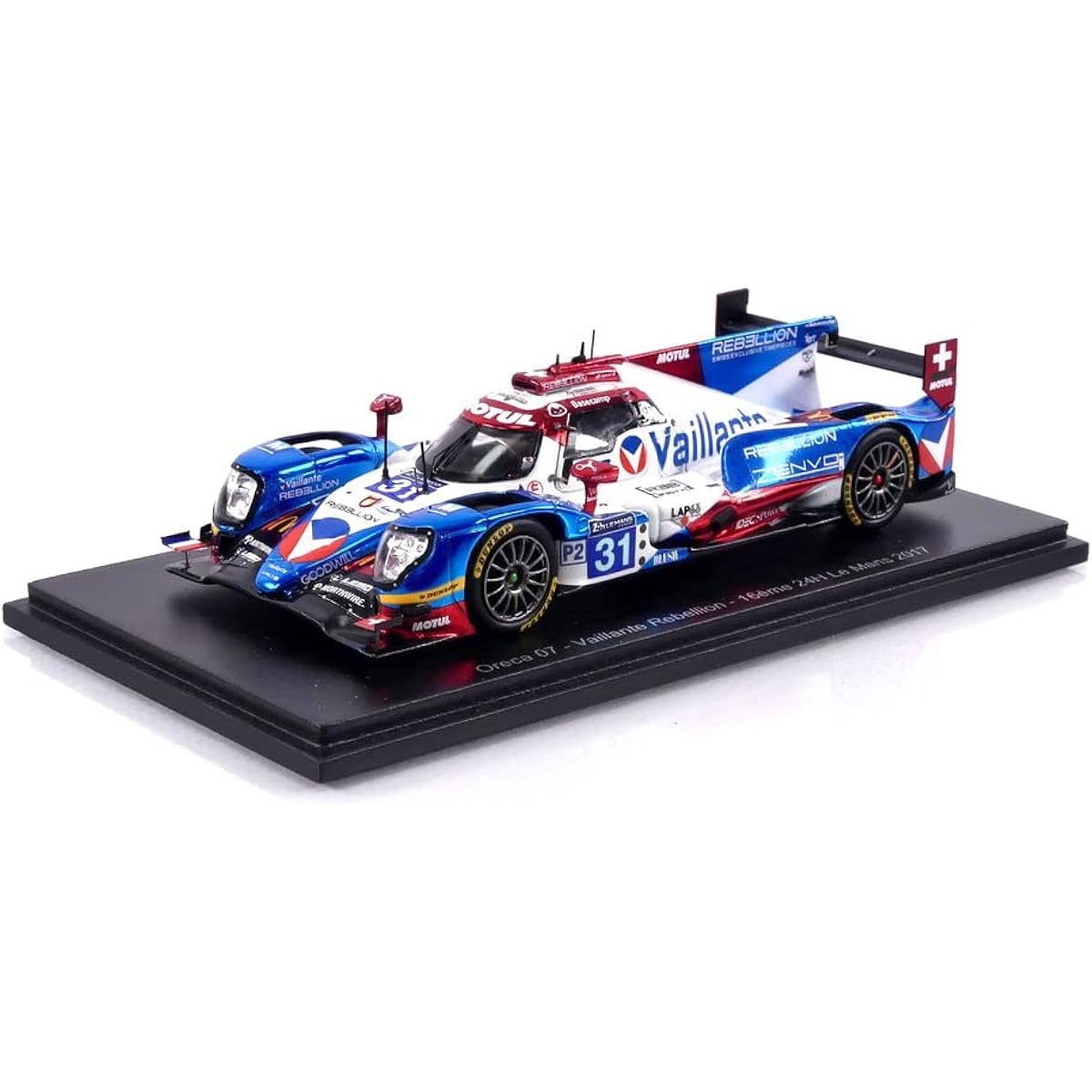 ☆ Spark 1/43 Oreca 07 Gibson Vaillante Rebellion 2017 Le Mans 24H #31 N. Prost/J. Canal/B. Senna