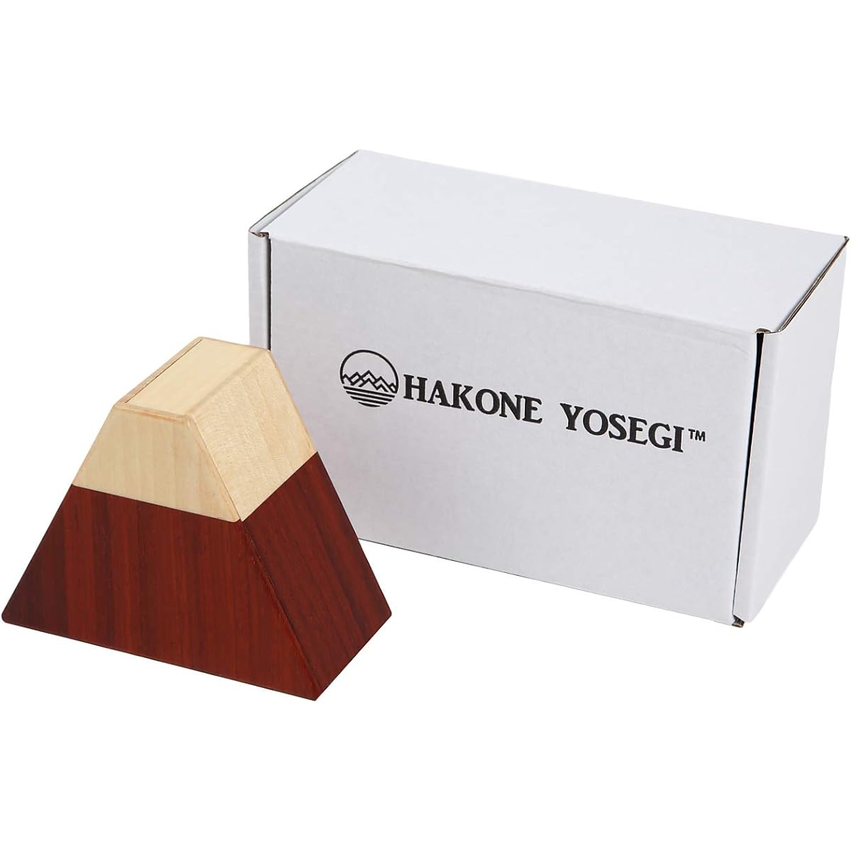 Hakone Yosegi Puzzle Box Wooden Puzzle Box Brain Teaser Box Prepaid Debit Card Secret Box Hidden Compartment for Kids and Adults with Gift Box (Mt. Fuji, 3 Steps 4 Inches)