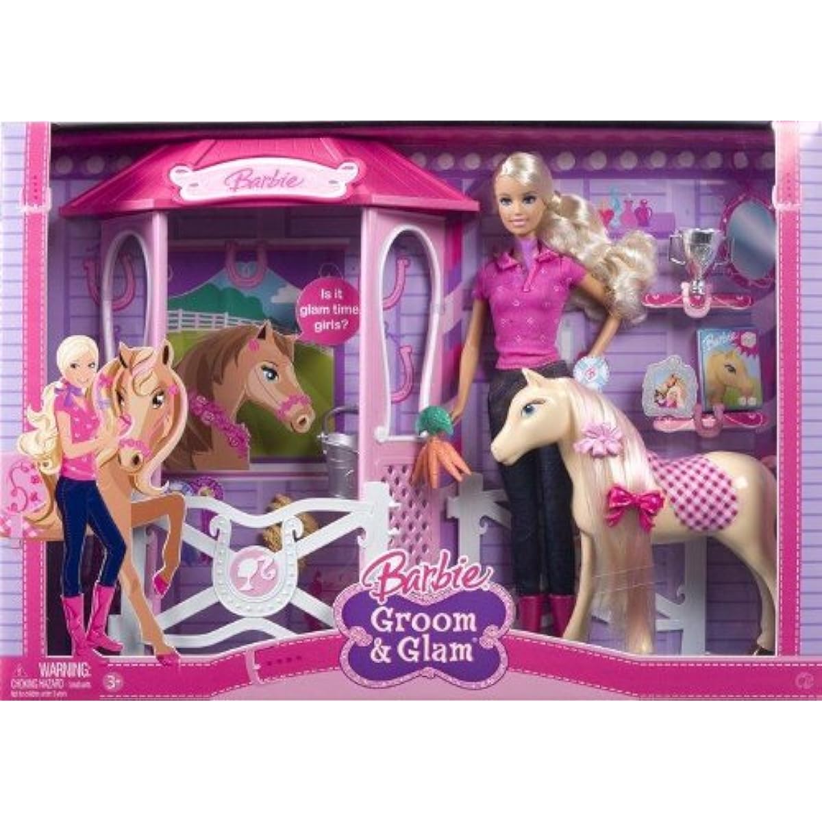 BARBIE Groom & Glam Doll & Stable