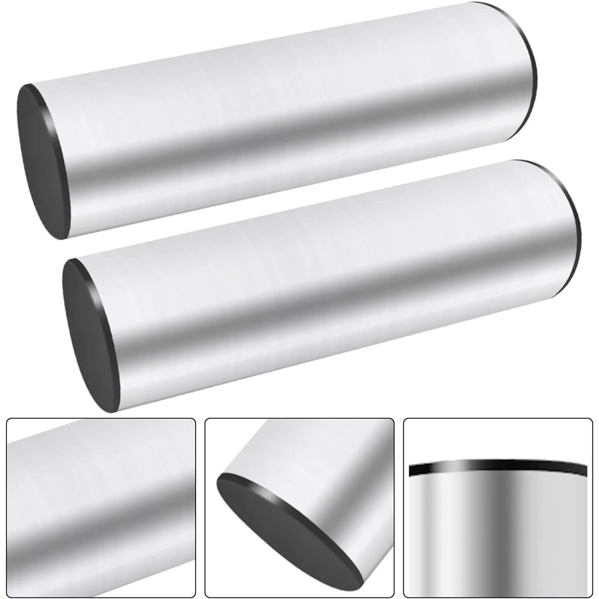 EASTROCK Stainless Steel Cylinder Shaker Percussion Rhythm Latin Percussion 2pcs Egg Shakers 2pcs Professional Band Accompaniment