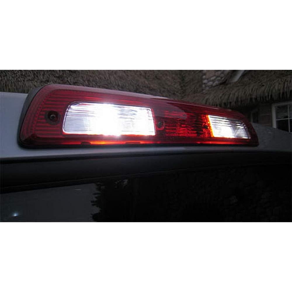 iJDMTOY High Power w/19-SMD 921 912 920 168 T10 LED Replacement Bulb Compatible with Chevrolet Ford GMC Honda Toyota Truck Third Brake Light Xenon White 2 Pieces