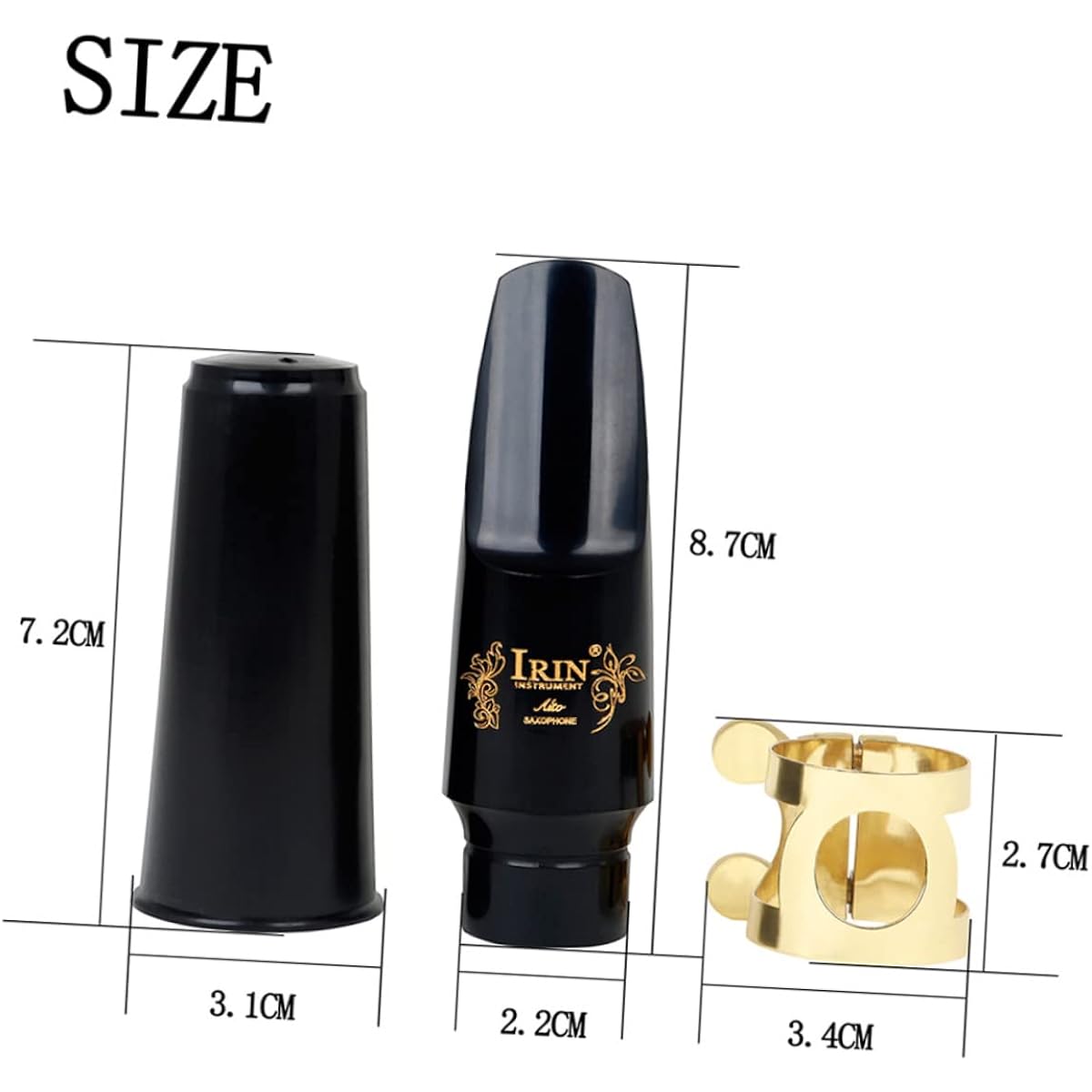 VICASKY 5 Piece Set Saxophone Mouthpiece Clarinet Mouthpiece Kit Saxophone Cap Bali Saxophone Saxophone Kit Saxophone Clamp Mouthpiece Cushion Saxophone Clip Sax