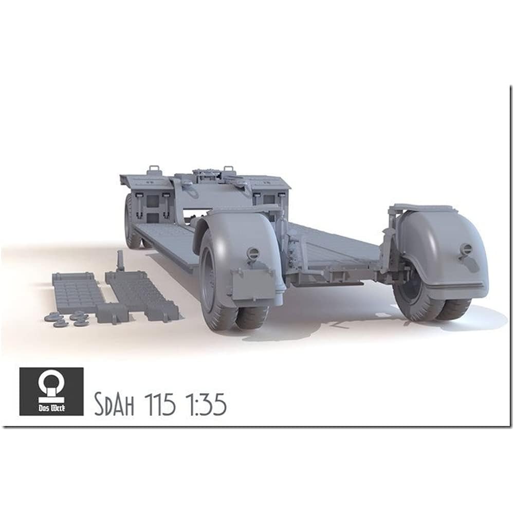 Das Werk 1/35 German Army FAUN L900 Truck (Soft Top/Hard Top) SdAh115 with Trailer Plastic Model USCDW35003X Molding Color