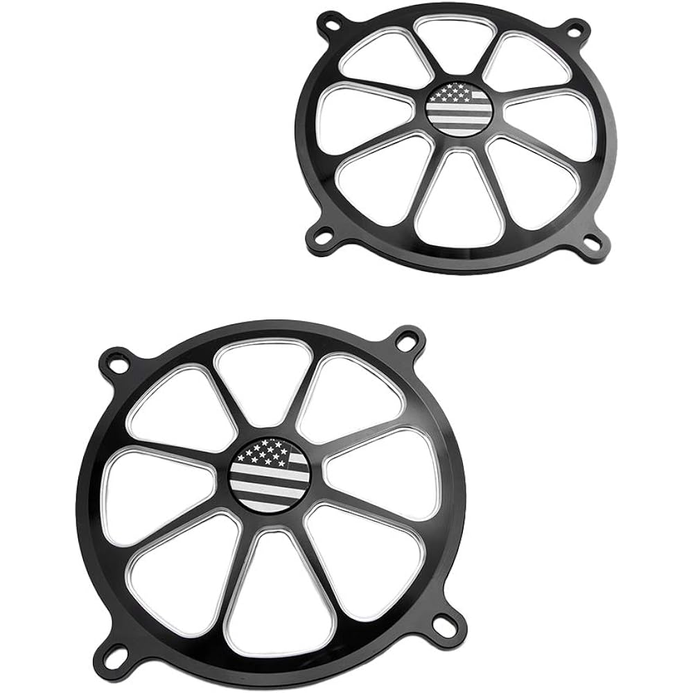 GUAIMI Motorcycle Audio Fairing Mount Speaker Grill Cover Harley Touring Street Glide FL Trike 1996-2013 (American Flag)