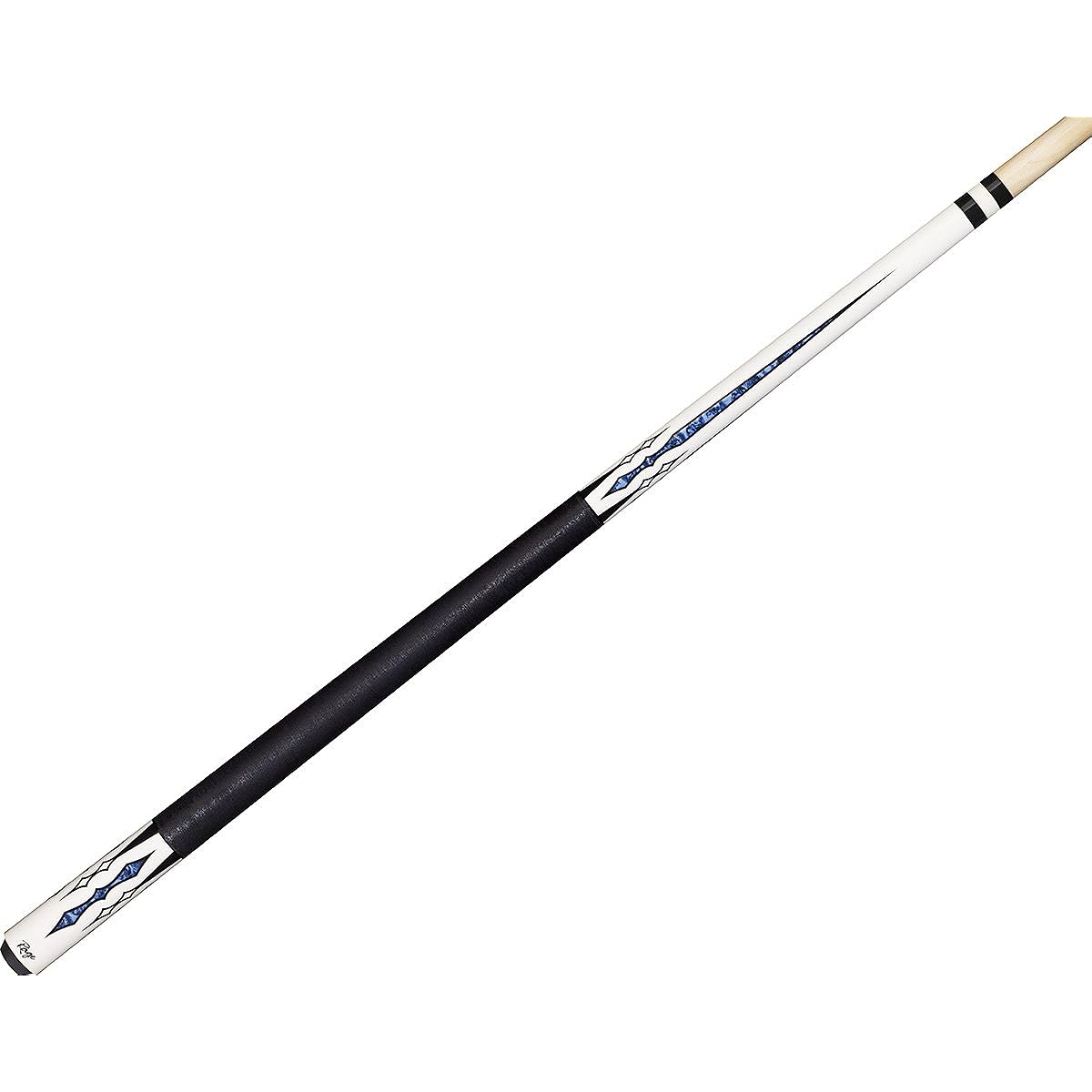 RAGE RG-187 Graphic White Marble Sky Blue and Black Spear Point Cue