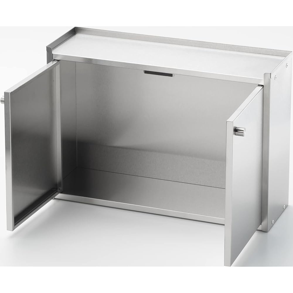 Yoshikawa Spice Rack Stainless Steel Storage Seasoning Rack Made in Japan Kitchen Depth 12.2 x Width 36 x Height 25.3cm Hi! Series 1306202