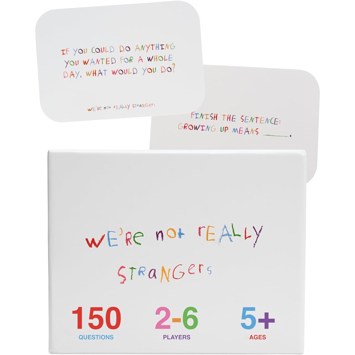 WE'RE NOT REALLY STRANGERS Kids Edition Card Game - 150 Conversation Cards for Kids, Adults, Teens, Couples and Strangers - Fun Family Party Card Game for Game Nights and Kids Parties, Ages 5+, 2-6 Players