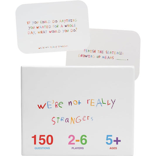 WE'RE NOT REALLY STRANGERS Kids Edition Card Game - 150 Conversation Cards for Kids, Adults, Teens, Couples and Strangers - Fun Family Party Card Game for Game Nights and Kids Parties, Ages 5+, 2-6 Players