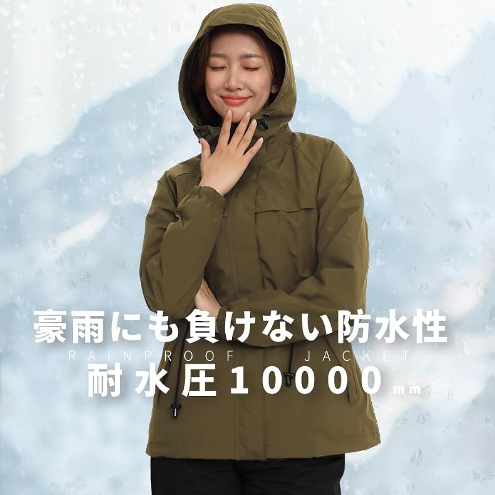 Rainwear, Raincoat, Women's [Rain suit top and bottom set | Waterproof, water repellent, breathable, windproof] Aoki Outdoor Golf rainwear, raincoat, mountain parka, windbreaker, jacket, bicycle, mountain climbing, golf, commuting, rainy season protectio