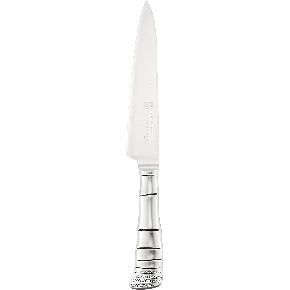 TWR Kataoka Seisakusho Petty Knife Silver 150mm Made in Japan TAMAHAGANE Bamboo Molybdenum Vanadium Steel Interrupt TK-1107