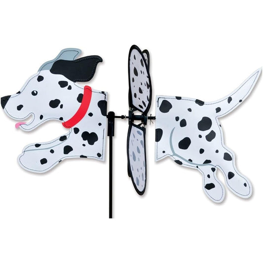 (Dalmation) - Premier Kites Petite Wind Spinner for Patio, Lawn, Garden 100% Rain & UV Resistant Polyester - Aerodynamic, Sturdy Long Lasting Dog Wind Spinner (Dalmation)