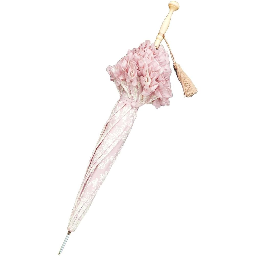 Laruis Arabesque Umbrella for Sunny and Rainy Days, All 3 Colors, Long Umbrella, Hand Open, Parasol/For Sunny and Rainy Days, Madonna Pink, 8 Ribs, 55cm, UV Protection, Glass Fiber Ribs, 03AKS-WAR03MP [Authorized Distributor Product]