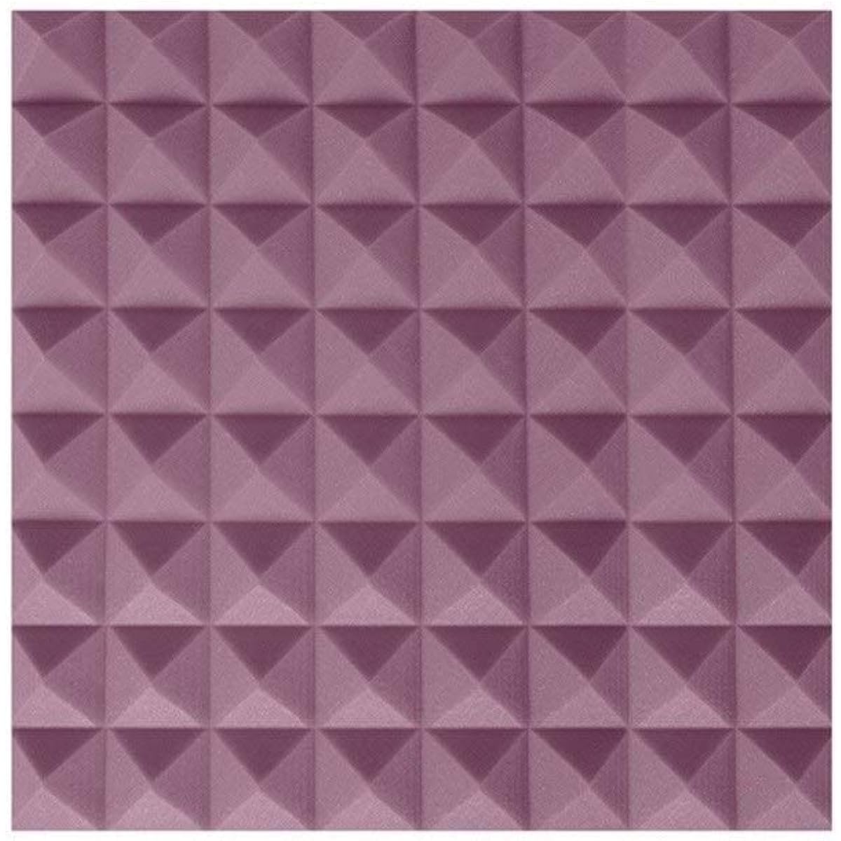Portable Sound Absorbing Cotton, Color Square Acoustic Panel Piano Room Soundproofing Treatment Accessories Foam 50 50 5CM (Black) (Purple)