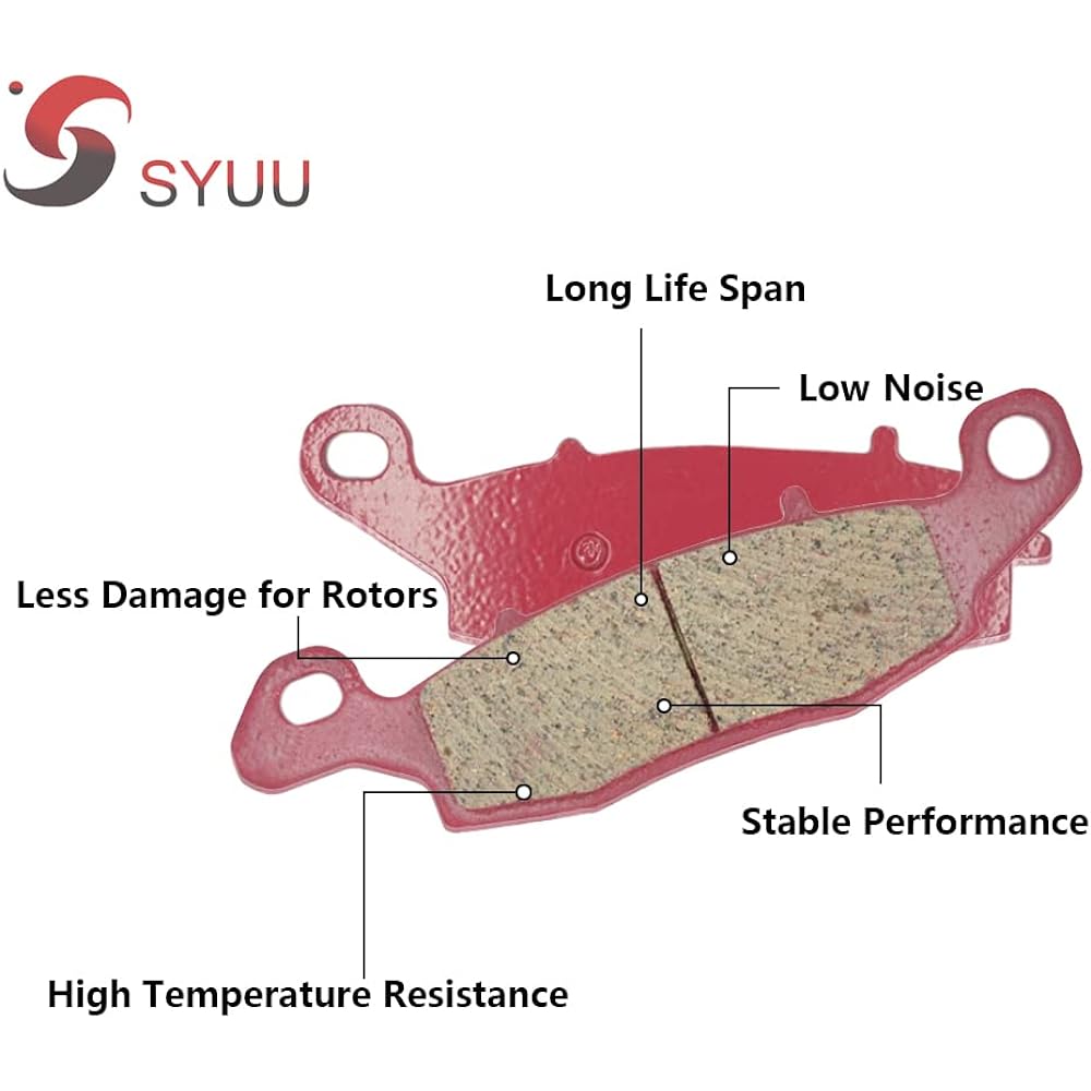 SYUU Motorcycle Replacement Front Rear Ceramic Brake Pads Brakes Kawasaki VN 1700 Vulcan Voyager 2009-2014 VN 2000 2004-202010 FA158F FA231R