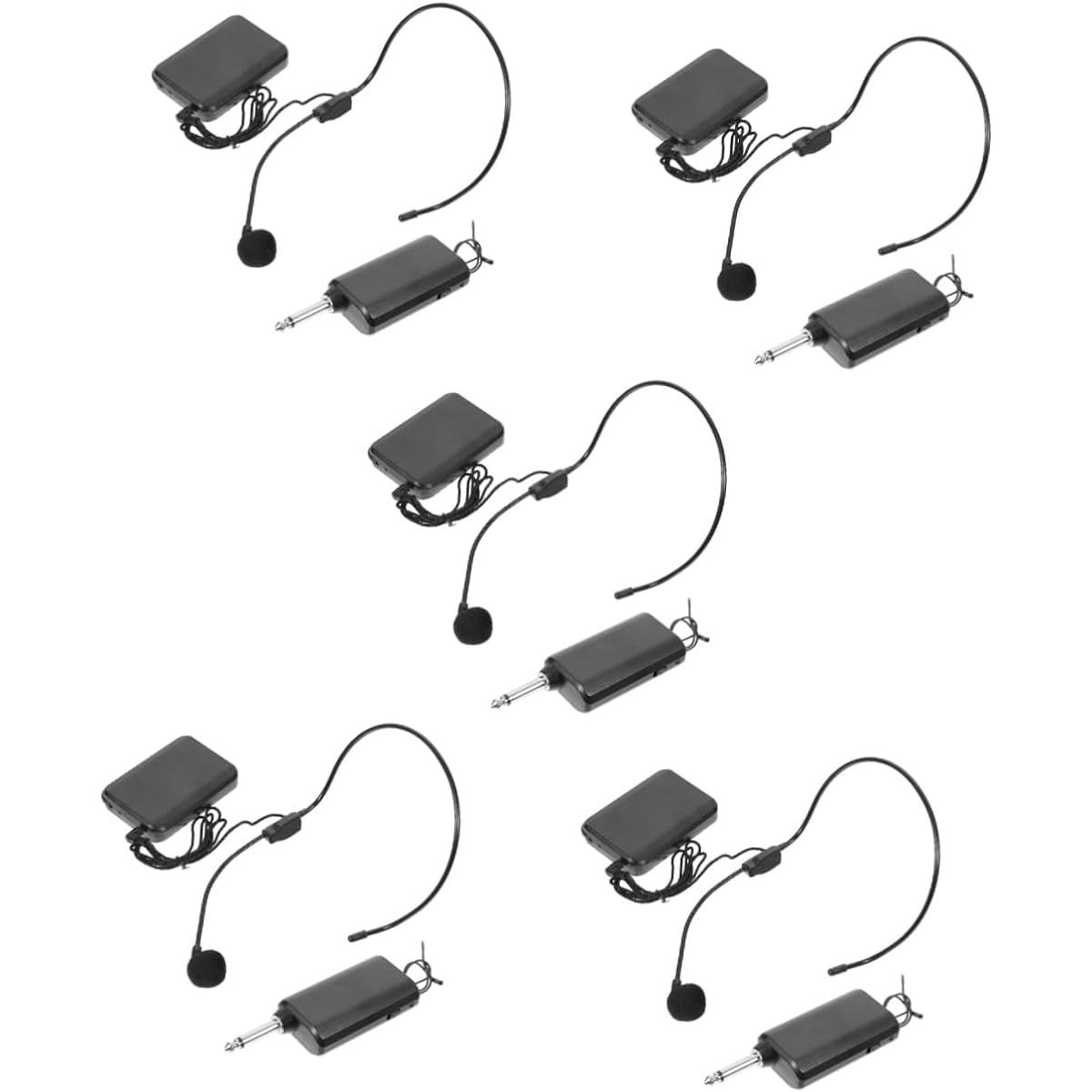 VICASKY 5 Set Head Mounted Tour Microphone Portable Small Guide Durable Guide Wireless Multi-Function Microphone Head Convenient for Teachers