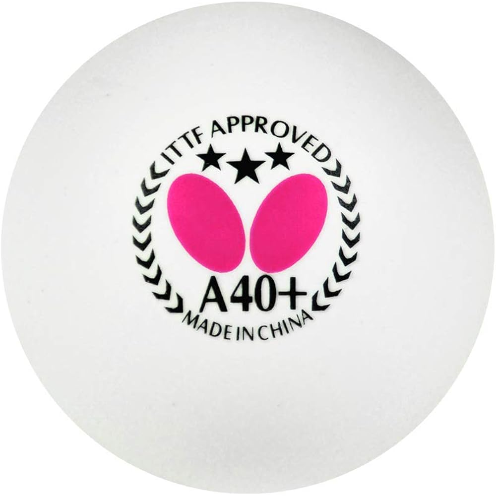 Butterfly Table Tennis Ball Butterfly Three Star Ball A40+ White (270)