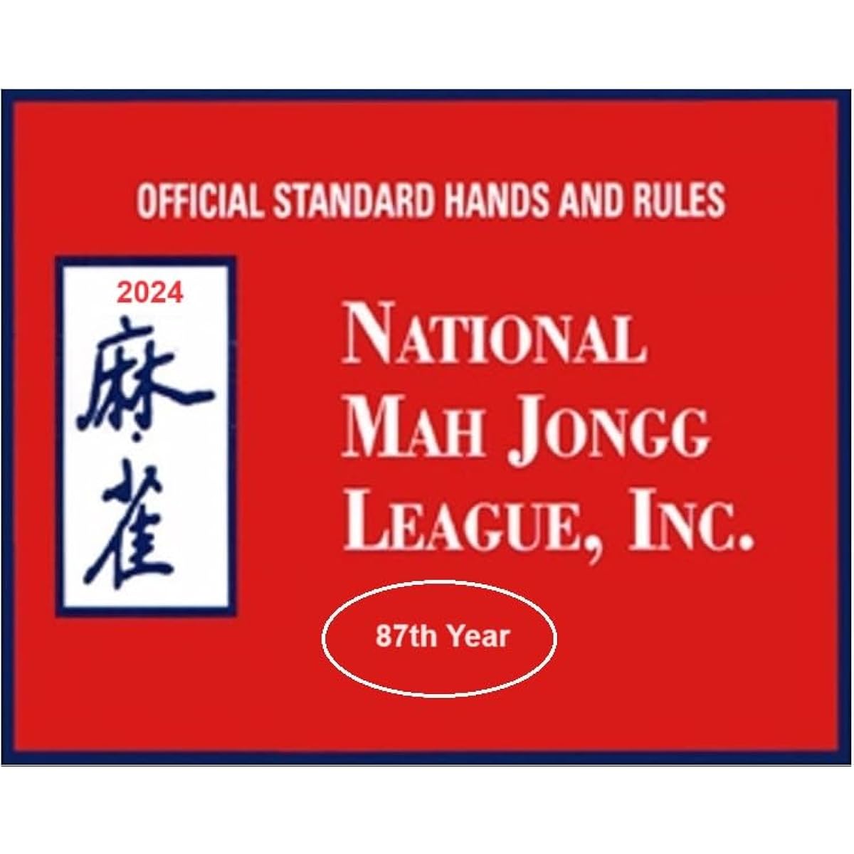 National Mahjong League 2024 Large Size Cards - Mahjong Cards - Official Hands and Rules