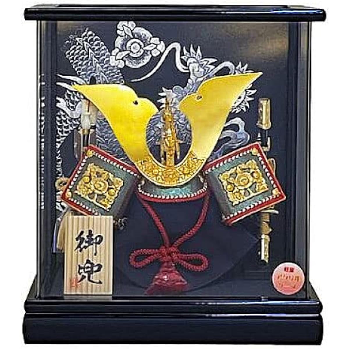 Cased No. 8 Helmet Large Kuwagata with Dragon Head Silver Dragon Pattern Acrylic May Doll Helmet Decoration Compact Boys' Festival First Festival Celebration Birthday Gift