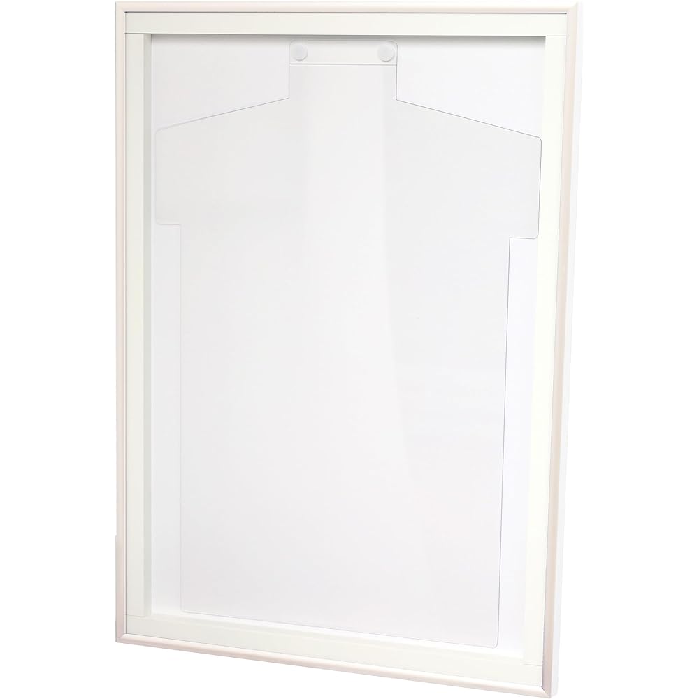 Sofken Aluminum Picture Frame Rakupane 3D Uniform Frame M Size White [Lightweight and easy to set up works, display memorable uniforms and original T-shirts, comes with a transparent resin hanger]