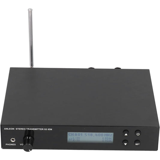 Wireless Earphone Monitor System, Stereo Wireless In-Ear Monitor System Wireless Earphone Monitor Ear Return System, Stage Performance/Studio Recording/Lecture, 518-554MHz, 110-240V(#1)