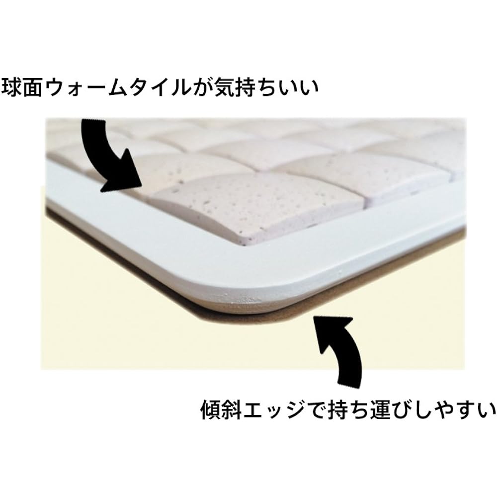 Japan Home Products Diatomite Tile Bath Mat Pure Refle S Size White 44.4*34.3*1.5(cm)