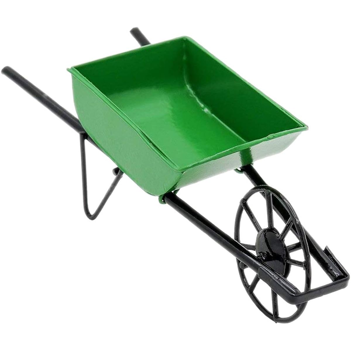 odoria 1:12 Miniature Green Wheelbarrow Push Cart Dollhouse Fairy Garden Accessories
