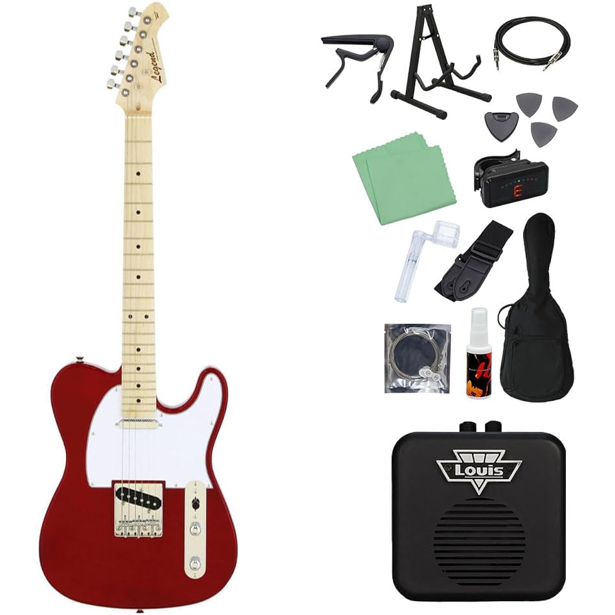 LEGEND LTE-Z Electric Guitar Beginner 14-piece Set [With Mini Amplifier] M-CA Telecaster Type Legend