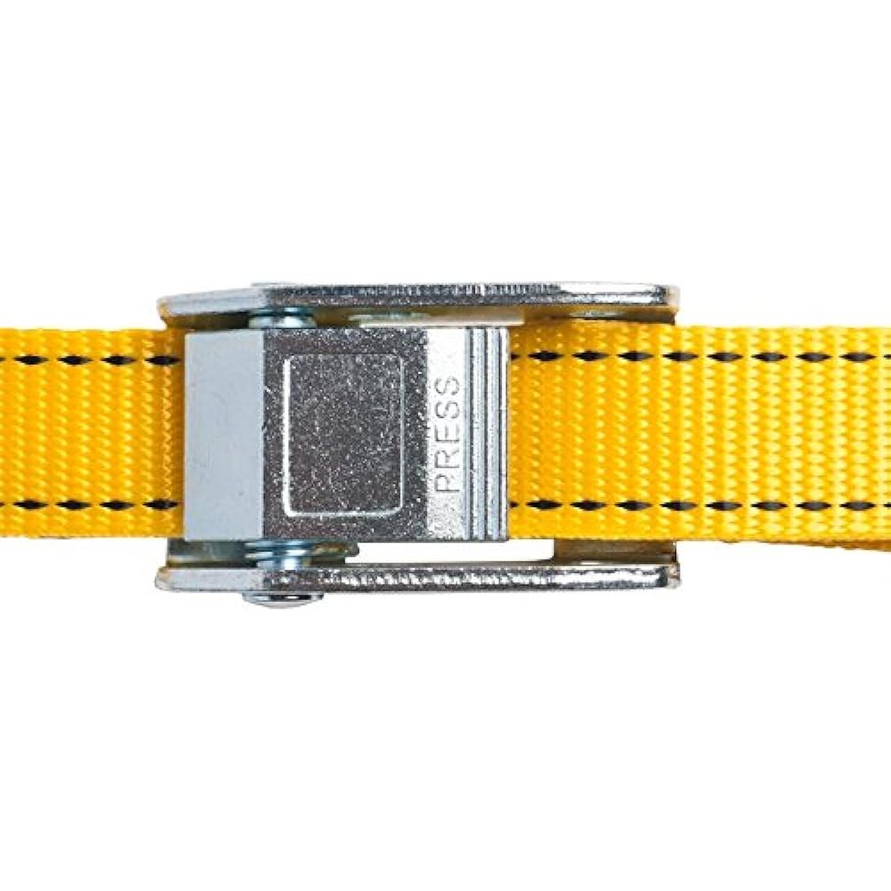 25mm width cam buckle belt endless 2.0m yellow set of 10