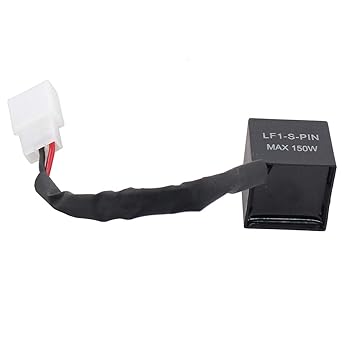 XtremeAmazing 2 Pin 12V Motorcycle Indicator Light Electronic LED Flasher Relay Turn Signal Bulb Hyper Turn Signal Flash LF1-S-PIN