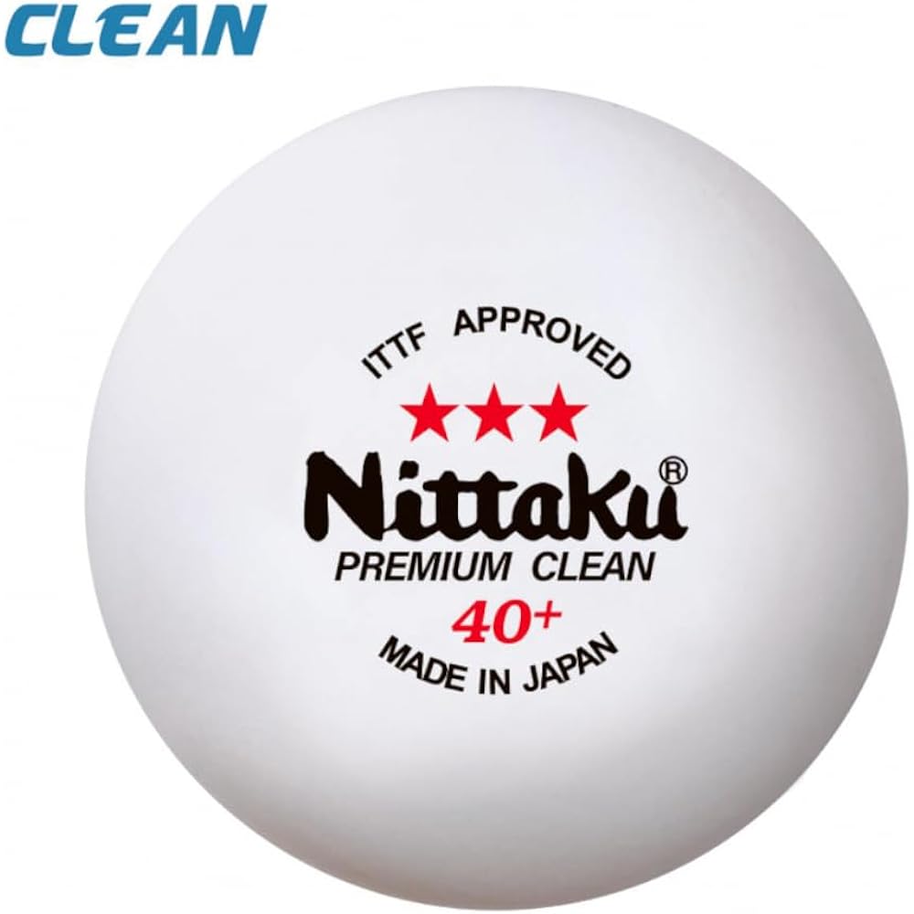 Nittaku Table Tennis Ball 3 Star Premium Clean Antiviral/Antibacterial International Table Tennis Federation Certified Ball Made in Japan