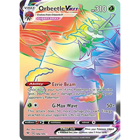 Pokemon - Orb Beetle VMAX - 186/185 - Secret Rare - Sword & Shield: Vivid Voltage.